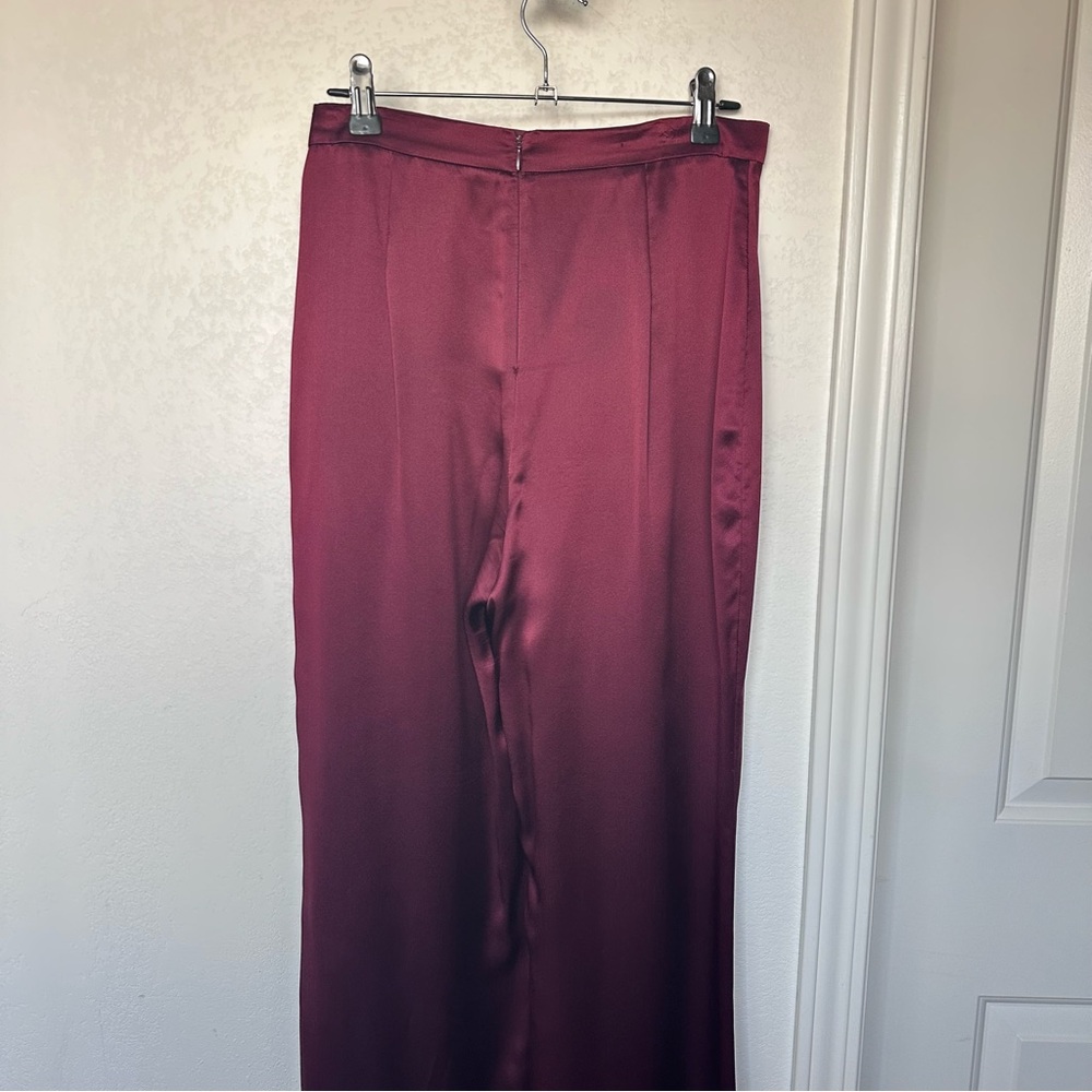 Amanda Uprichard red silk pants